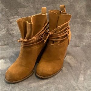 Jessica Simpson Honey Brown Suede Booties